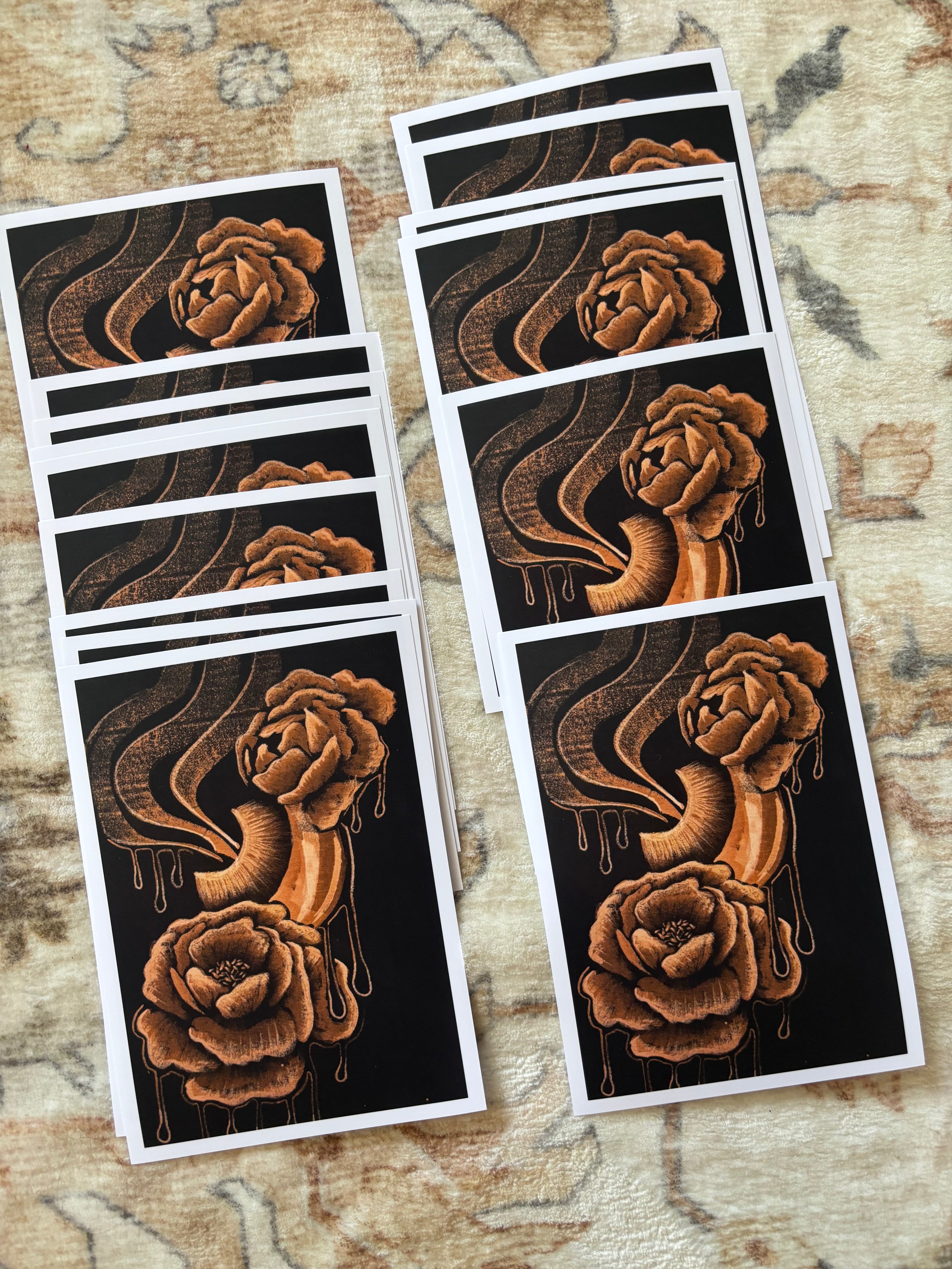 Print of bleach painting